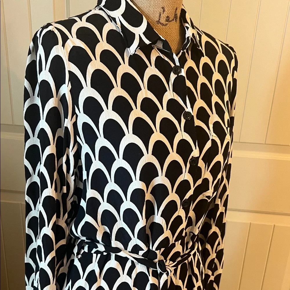 Zara Monochrome Abstract Dress - Picture 4 of 5